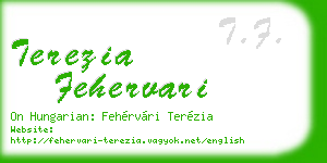 terezia fehervari business card